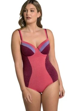 Ulla Popken Corrigerende Badpakken Shaping-badpak Dames Roze -Ulla Popken Verkoop 5eed78dde8f0284e39426f0db9088845