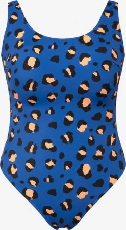 Grote Cups Bustier Badpak Dames Royal Blue/koningsblauw