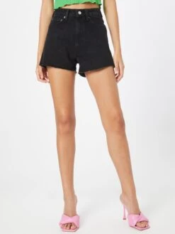 WEEKDAY Denim Shorts Regular Jeans Rowe Dames Zwart -Ulla Popken Verkoop 6575a4b620ca652050b1e49c8c4d9813
