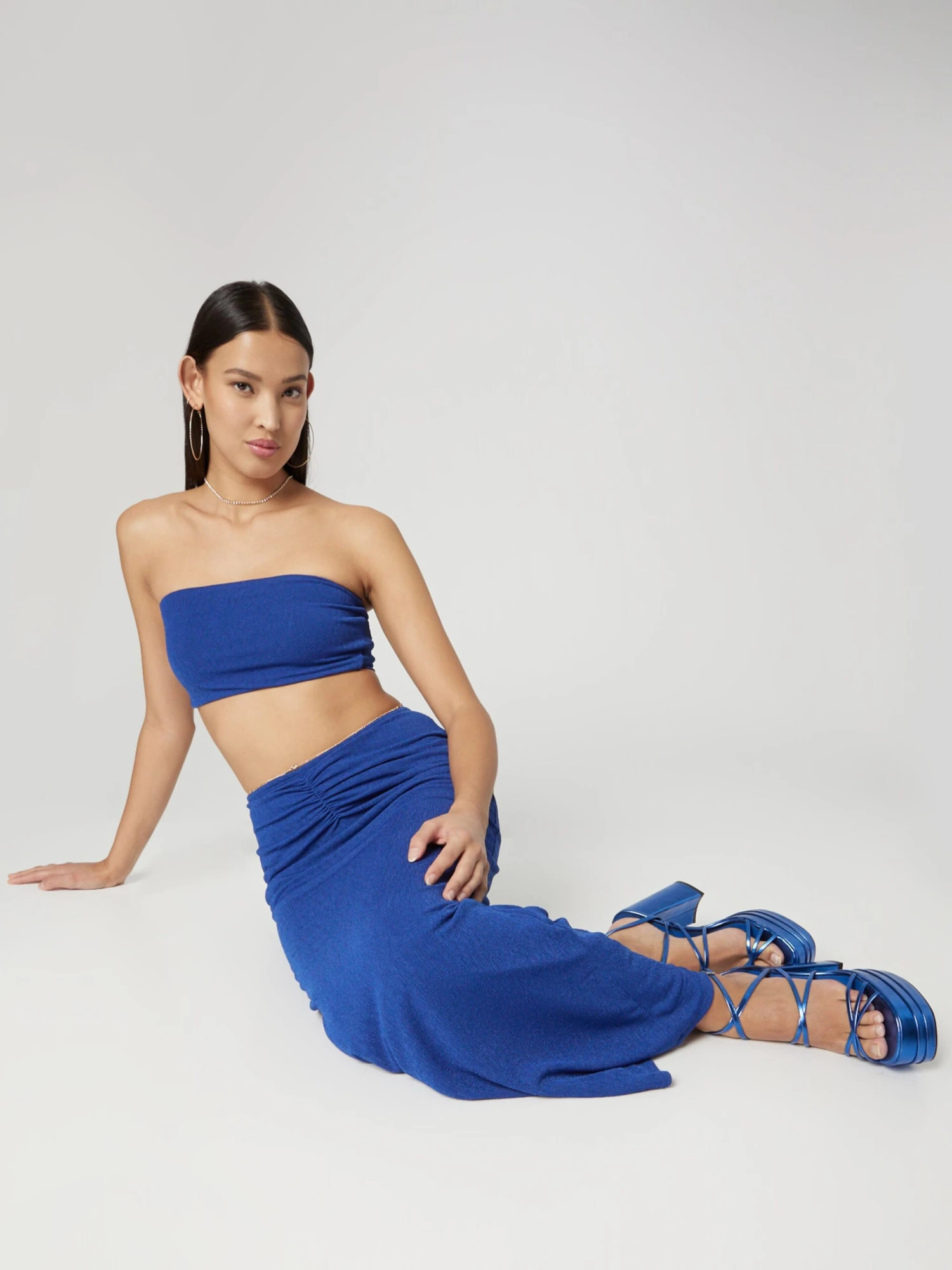 Crop Tops Top Emmi Dames Donkerblauw 7 Crop Tops Top Emmi Dames Donkerblauw - Afbeelding 5