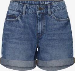 Noisy May Denim Shorts Regular Jeans Smiley Dames Blauw