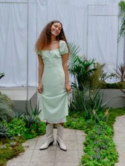 Midi Jurken Jurk Medina Dames Groen -Ulla Popken Verkoop 668e63b419dca3b3a475a827f9470c0f