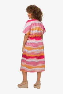 Ulla Popken Midi Jurken Jurk Dames Pink -Ulla Popken Verkoop 67c103df852bda36c94a0fc20d35e6a3