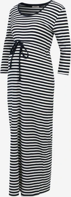 Midi Jurken Jurk Dames Navy / Wit