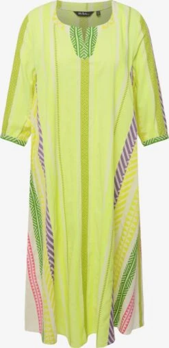 Ulla Popken Midi Jurken Jurk Dames Limoen