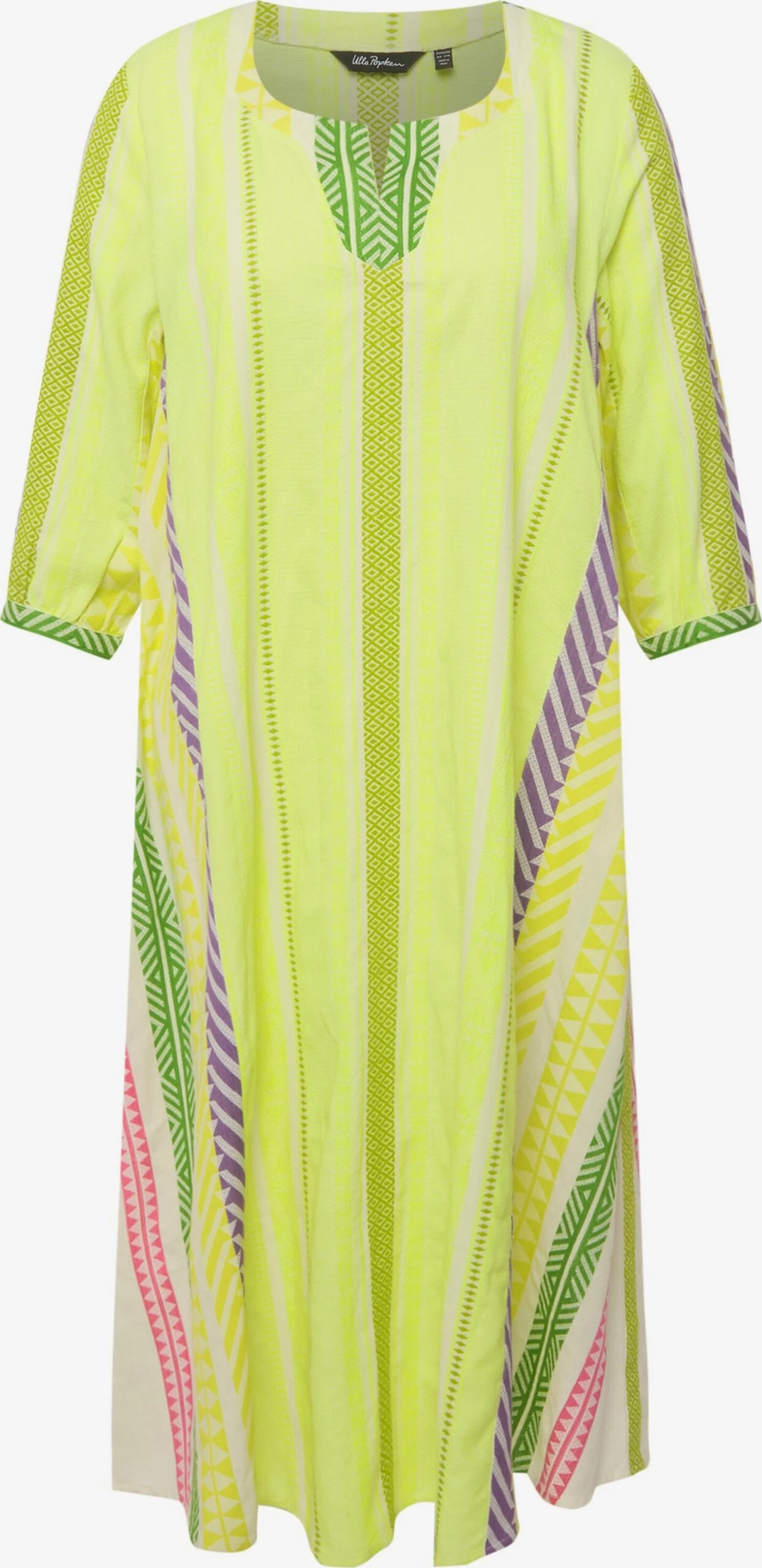 Ulla Popken Midi Jurken Jurk Dames Limoen 3 Ulla Popken Midi Jurken Jurk Dames Limoen