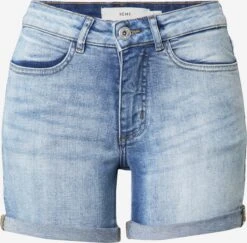 ICHI Denim Shorts Regular Jeans IHTWIGGY SHO Dames Blauw / Lichtblauw