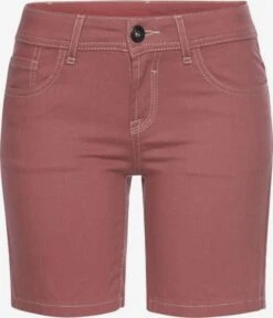 S.Oliver Denim Shorts Regular Jeans Dames Rood