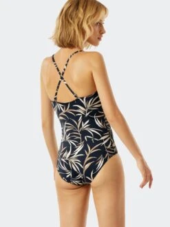 Schiesser Badpakken Zonder Beugel Bandeau Badpak Aqua Californian Dream Dames Donkerblauw -Ulla Popken Verkoop 6d053b191a8b4c83c312d56e4b1ff115