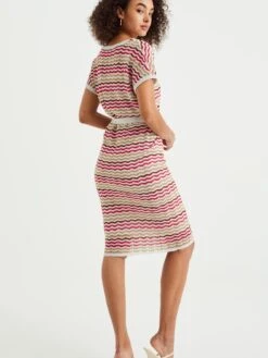 WE FASHION Midi Jurken Jurk Dames Beige -Ulla Popken Verkoop 6dcaf29083518641144156c4266cd4b4