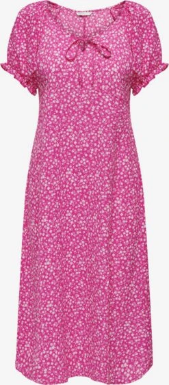 ONLY Midi Jurken Jurk Kai Dames Fuchsia