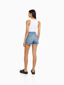 BERSHKA Denim Shorts Slimfit Jeans Dames Blauw -Ulla Popken Verkoop 76830f21e8f832ae5feb72d120ec2955