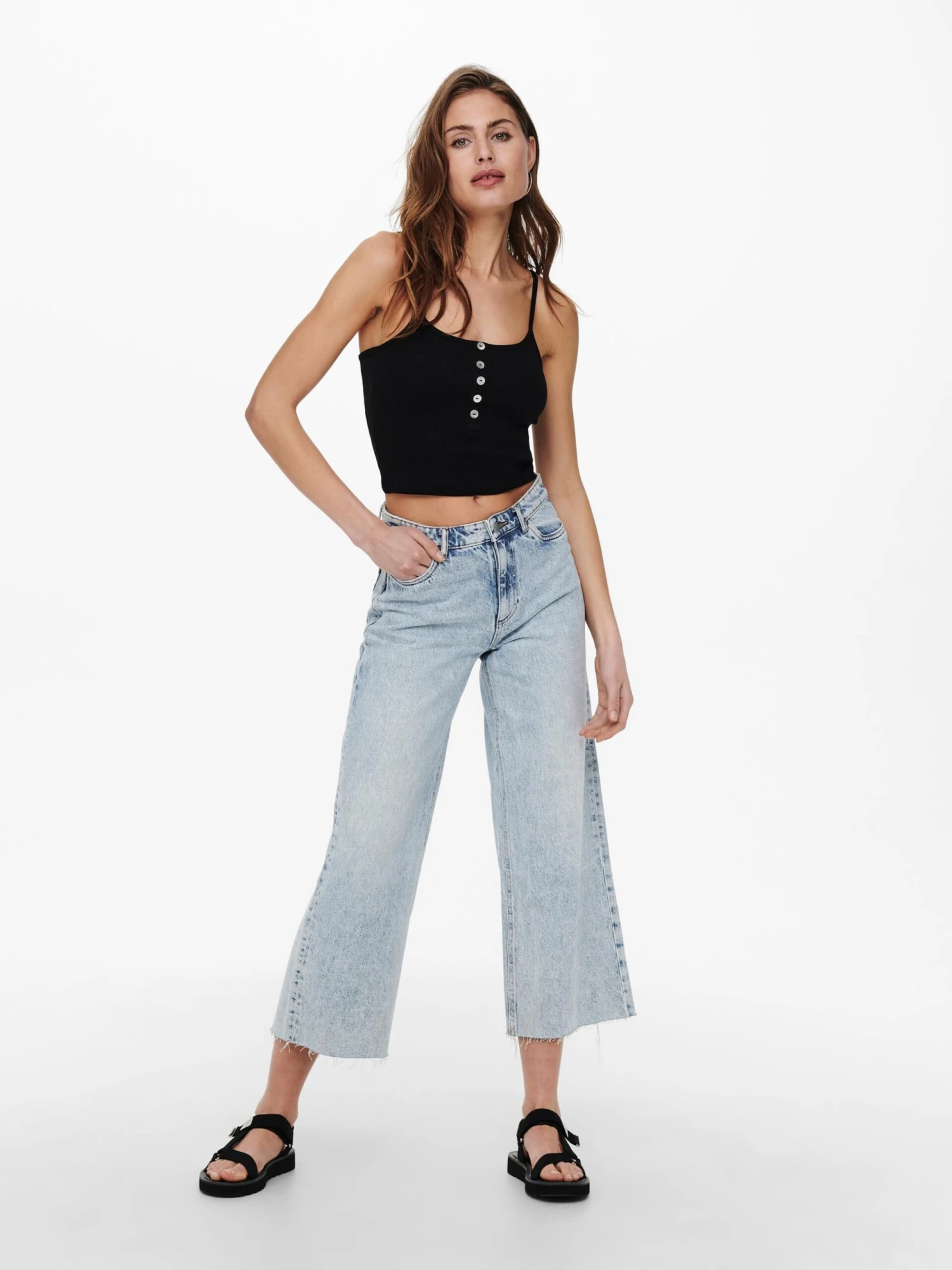 ONLY Crop Tops Top NESSA Dames Zwart 6 ONLY Crop Tops Top NESSA Dames Zwart - Afbeelding 4