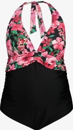 Ulla Popken Halter Badpakken Badpak Dames Gemengde Kleuren / Zwart