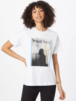 Kaffe T-shirts Shirt Finia Dames Wit -Ulla Popken Verkoop 85ed8f461ca67972416c0a0a79b3d20e