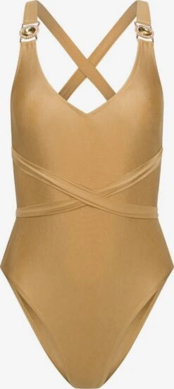 Grote Cups Bustier Badpak Amour Dames Goud