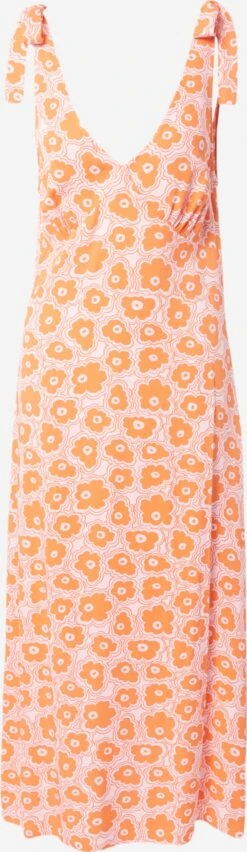 Midi Jurken Jurk Golden Hour Dames Perzik