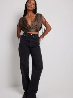 NA-KD Crop Tops Top Dames Chocoladebruin -Ulla Popken Verkoop 8c0bf4de1f5a0b5966346886a91ad997