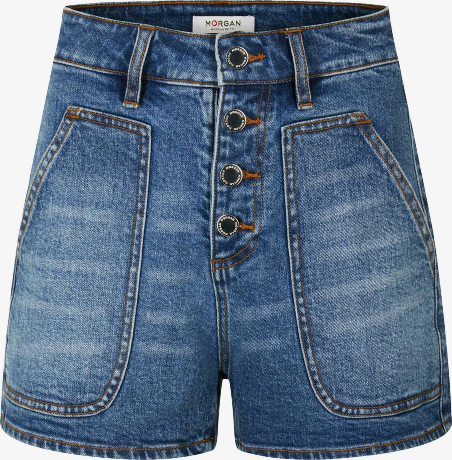 MORGAN Denim Shorts Loosefit Jeans SHILY Dames Blauw 3 MORGAN Denim Shorts Loosefit Jeans SHILY Dames Blauw