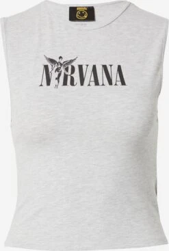 COTTON ON Crop Tops Top 90 S Lcn Crop Graphic Tank Dames Grijs Gemêleerd