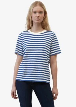 Marc O'Polo DENIM T-shirts Shirt Dames Donkerblauw / Wit -Ulla Popken Verkoop 9d04bdbaaf7586719a48bb52dbda2a27