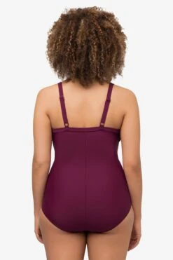Ulla Popken Grote Cups Badpak Dames Wijnrood -Ulla Popken Verkoop 9da63ac5f26d99bc41c1388f684c24a4
