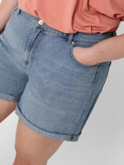 ONLY CARMAKOMA Denim Shorts Regular Jeans Hine Dames Blauw -Ulla Popken Verkoop 9db0b7a166f3224b6ed3b803b88c6dd8