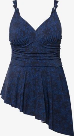 Ulla Popken Grote Cups Bustier Badpak Dames Marine