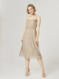 Midi Jurken Jurk Gotje Dames Beige -Ulla Popken Verkoop a343f1348c4ddae762dd478aedea7d75