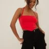 NA-KD Crop Tops Top Dames Rood -Ulla Popken Verkoop a4ec587f892c5ddd6256c008f3da6cb1