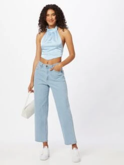 Glamorous Crop Tops Top Dames Lichtblauw -Ulla Popken Verkoop abcdc27cbb3ac14fd72c413572a0d3db