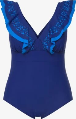 Ulla Popken Grote Cups Badpak Dames Saffier