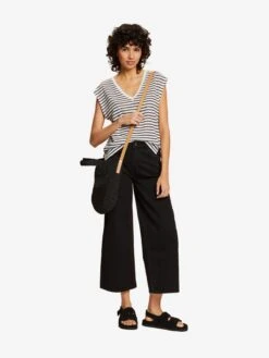 ESPRIT T-shirts Shirt Dames Zwart / Wit -Ulla Popken Verkoop b8fd21dd7b6eda341f017ca7998388ce