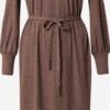 ICHI Midi Jurken Jurk Dames Bruin -Ulla Popken Verkoop bde07d29061f2bf11feec753bf88396c