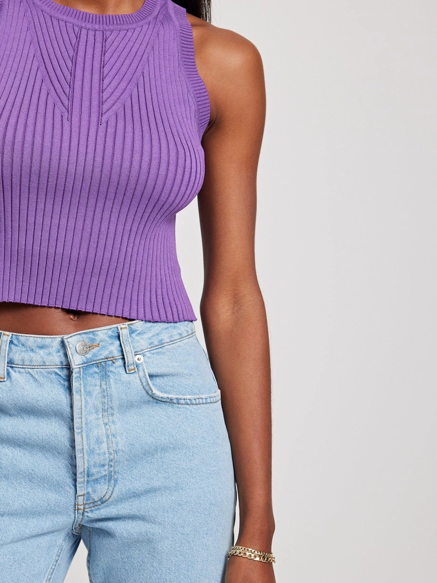 NA-KD Crop Tops Top Dames Lila 6 NA-KD Crop Tops Top Dames Lila - Afbeelding 4