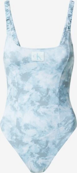 Calvin Klein Swimwear Grote Cups Bustier Badpak Dames Opaal / Duifblauw / Lichtblauw