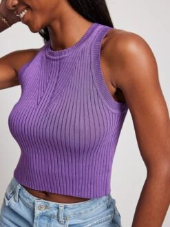 NA-KD Crop Tops Top Dames Lila