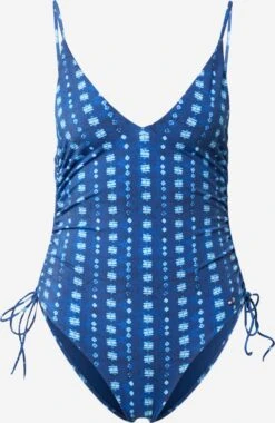 Grote Cups Triangel Badpak Dames Blauw / Lichtblauw