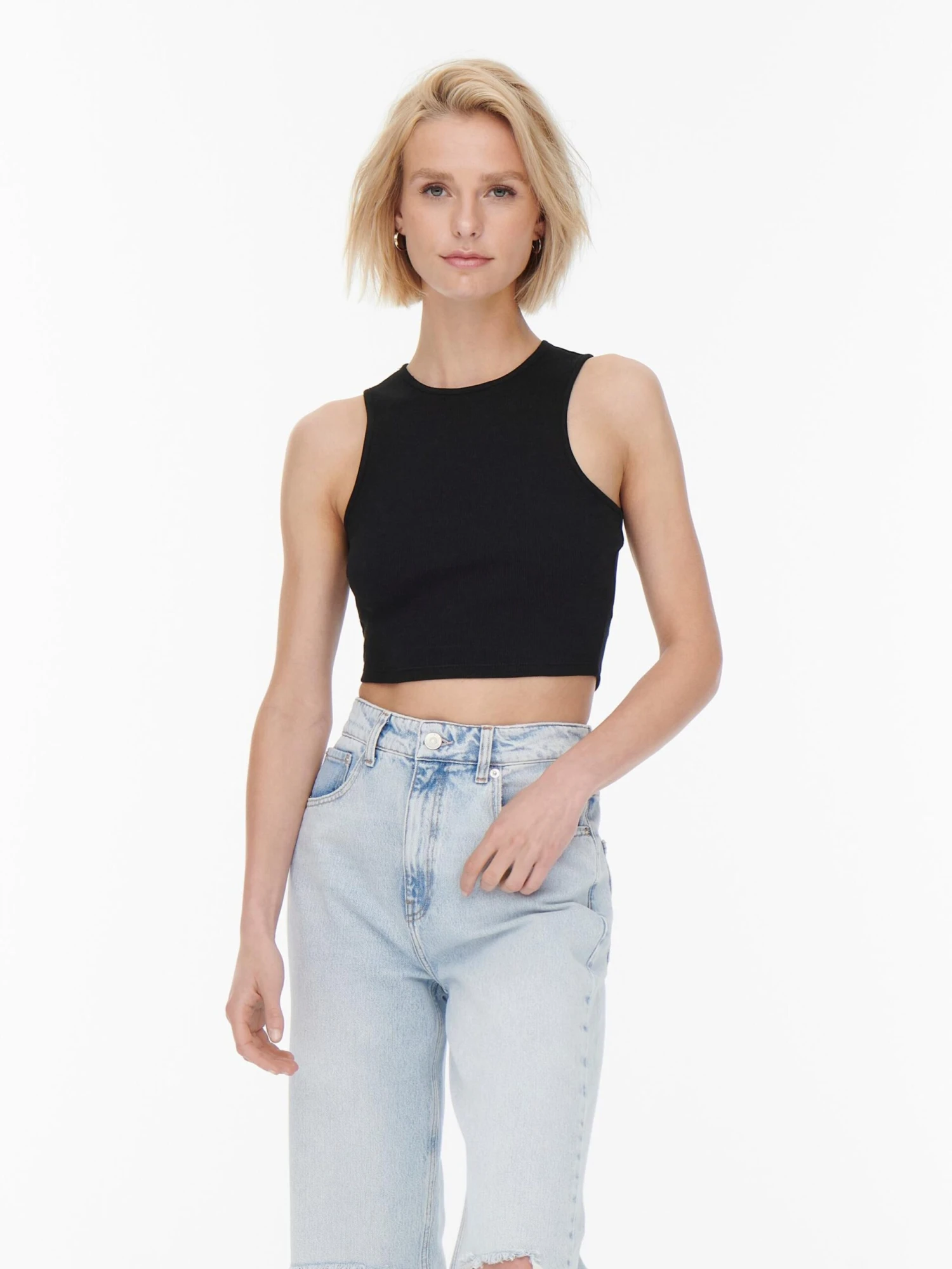 ONLY Crop Tops Top Nessa Dames Zwart 8 ONLY Crop Tops Top Nessa Dames Zwart - Afbeelding 6