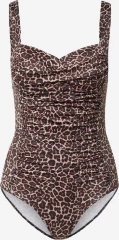 Hunkemöller Badpakken Zonder Beugel Balconette Badpak Dames Bruin / Lichtbruin