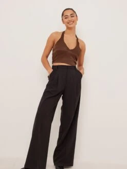 NA-KD Crop Tops Top Dames Bruin 8 NA-KD Crop Tops Top Dames Bruin -Ulla Popken Verkoop c79d55f6cb59bcaf50da4a55f098fe64