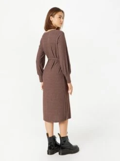 ICHI Midi Jurken Jurk Dames Bruin -Ulla Popken Verkoop c978a05d2883bb39372a6f53c79f498c