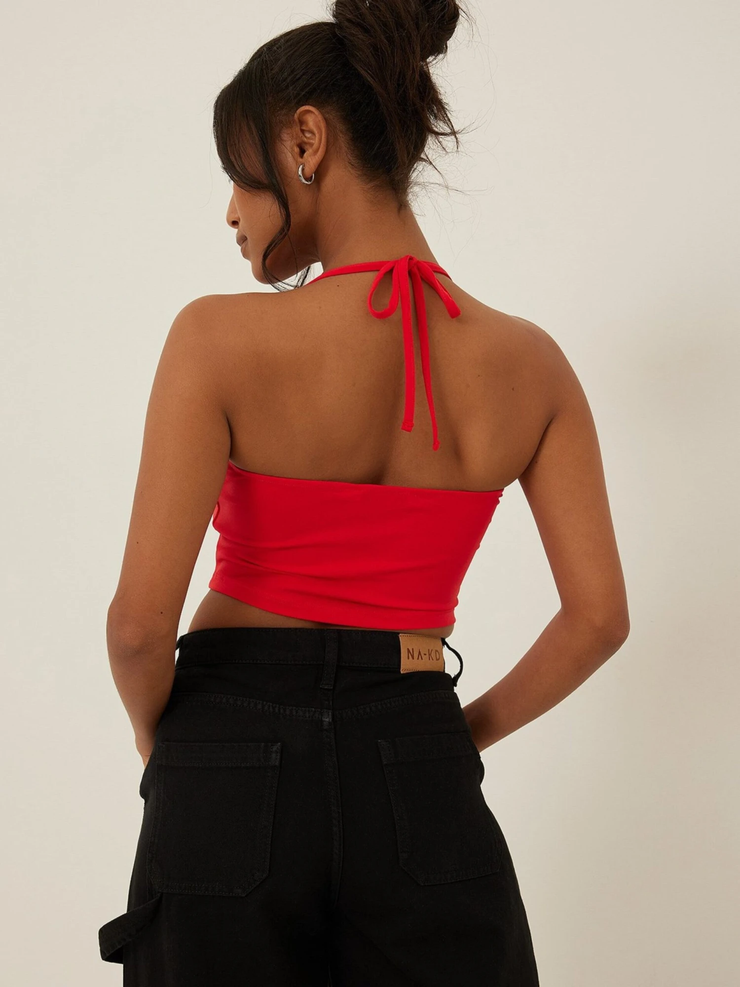 NA-KD Crop Tops Top Dames Rood 4 NA-KD Crop Tops Top Dames Rood - Afbeelding 2