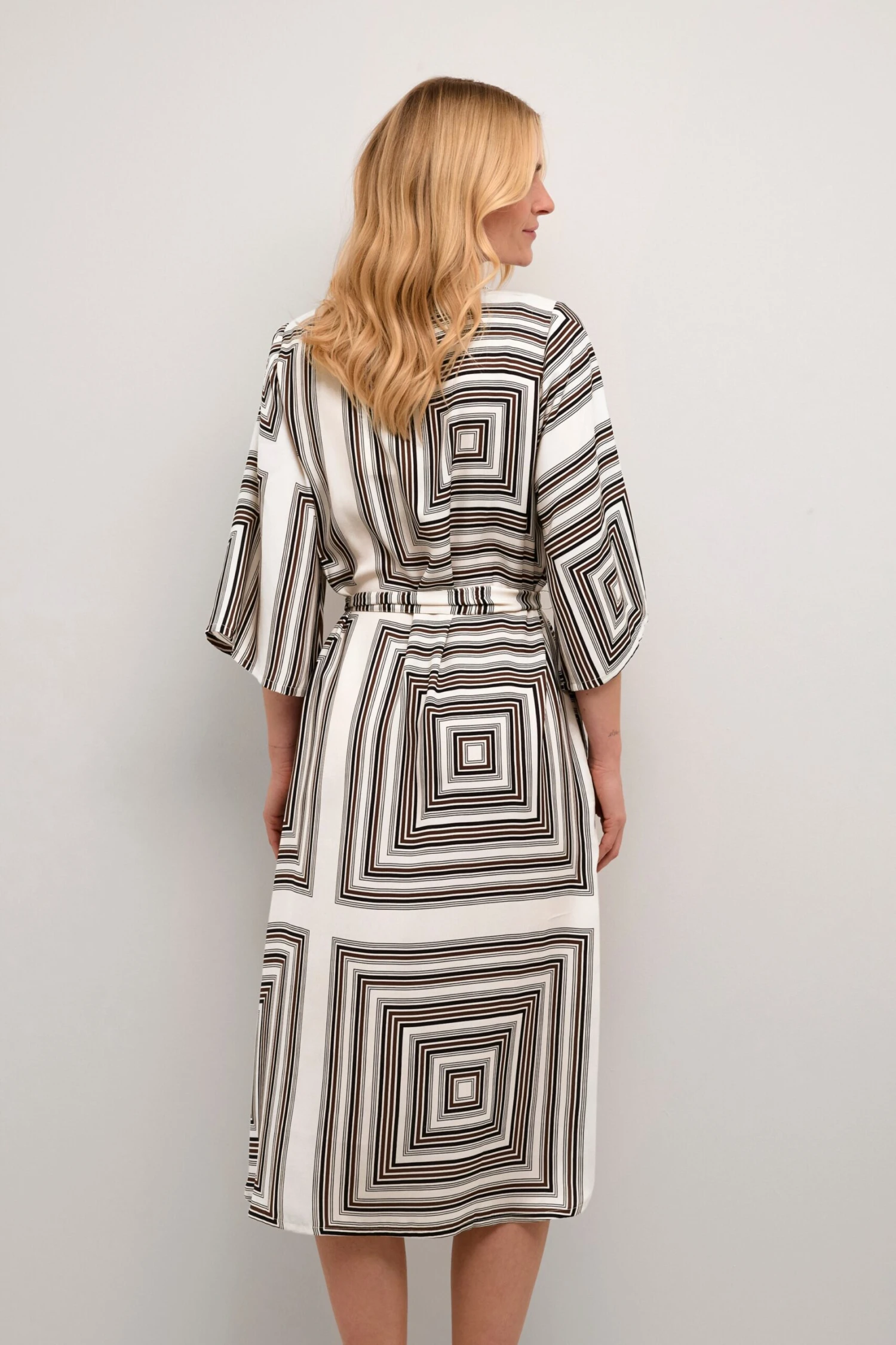 Kaffe Midi Jurken Jurk Kaline Dames Sand 6 Kaffe Midi Jurken Jurk Kaline Dames Sand - Afbeelding 4