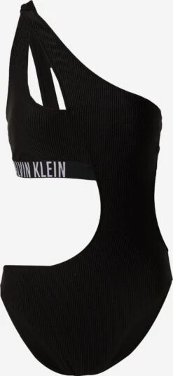 Calvin Klein Swimwear Badpakken Zonder Beugel Bustier Badpak Dames Zwart