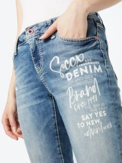 Soccx Denim Shorts Regular Jeans RO:MY Dames Blauw -Ulla Popken Verkoop d2789f2f97de87fd970a7a4f7403987f