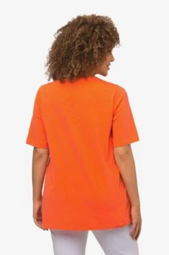 Ulla Popken T-shirts Shirt Dames Lichtoranje -Ulla Popken Verkoop d52e3e13f2ca7edd6cf9694c2769a275