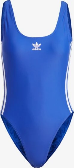 Adidas Originals Badpakken Zonder Beugel Bustier Badpak Adicolor Dames Blauw