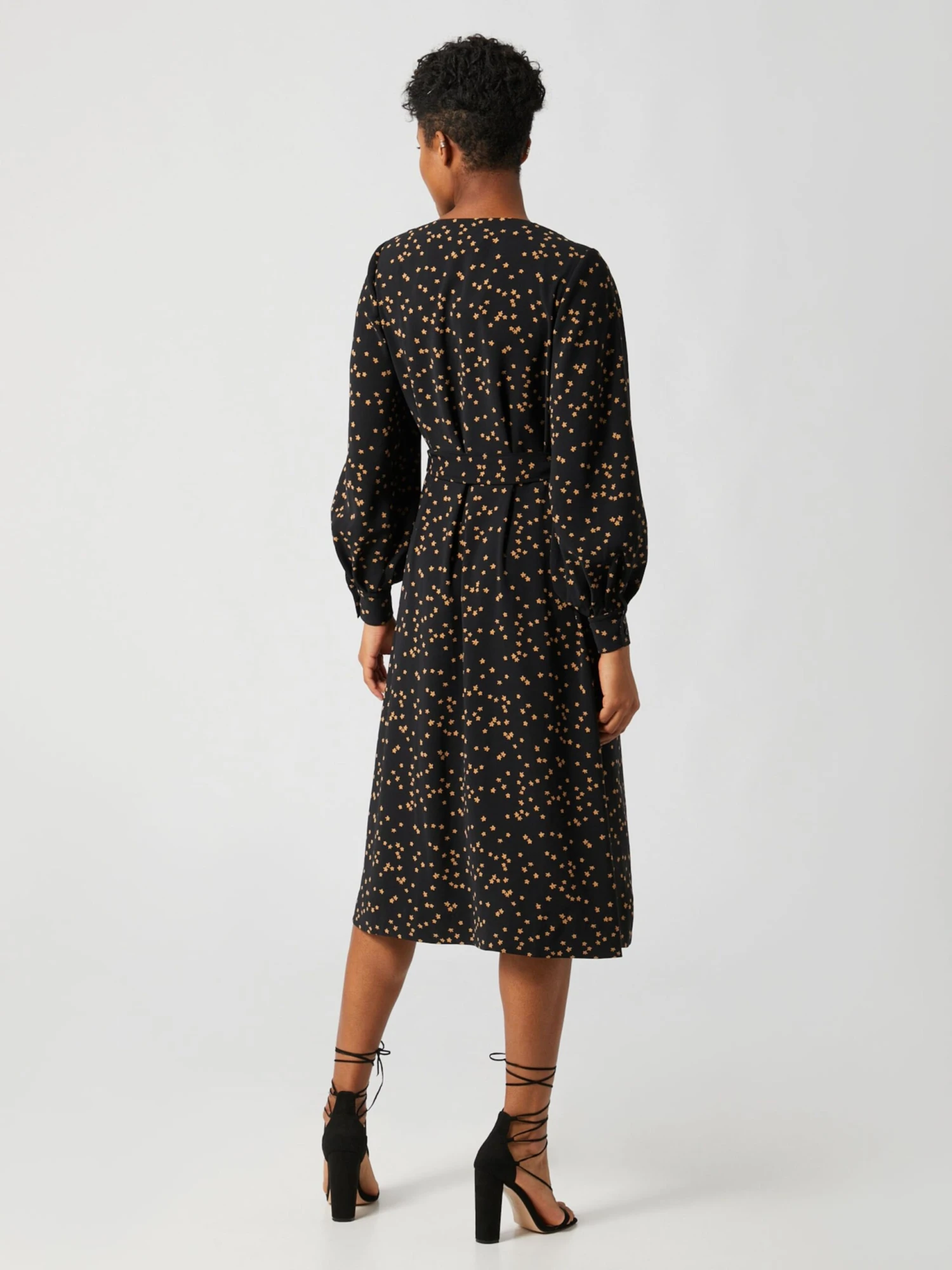 Midi Jurken Jurk Anouk Dames Zwart 6 Midi Jurken Jurk Anouk Dames Zwart - Afbeelding 4