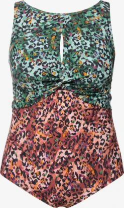 Ulla Popken Grote Cups Bustier Badpak Dames Groen